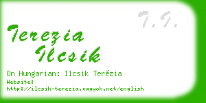 terezia ilcsik business card